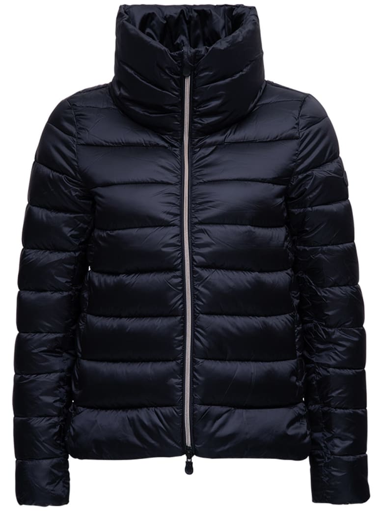 Save the Duck High Neck Ecological Black Down Jacket - Black