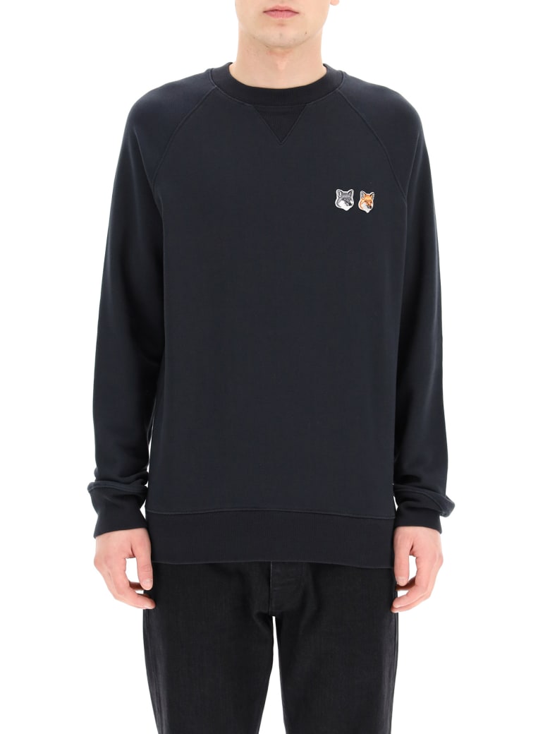 Maison Kitsuné Sweatshirt Neon Logo - Grigio