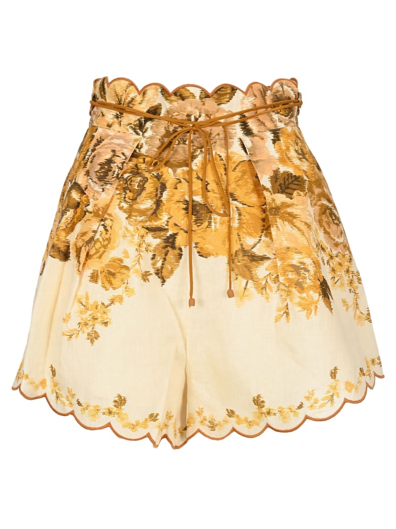 Zimmermann Aliane Scallop Short - AMBER FLORAL