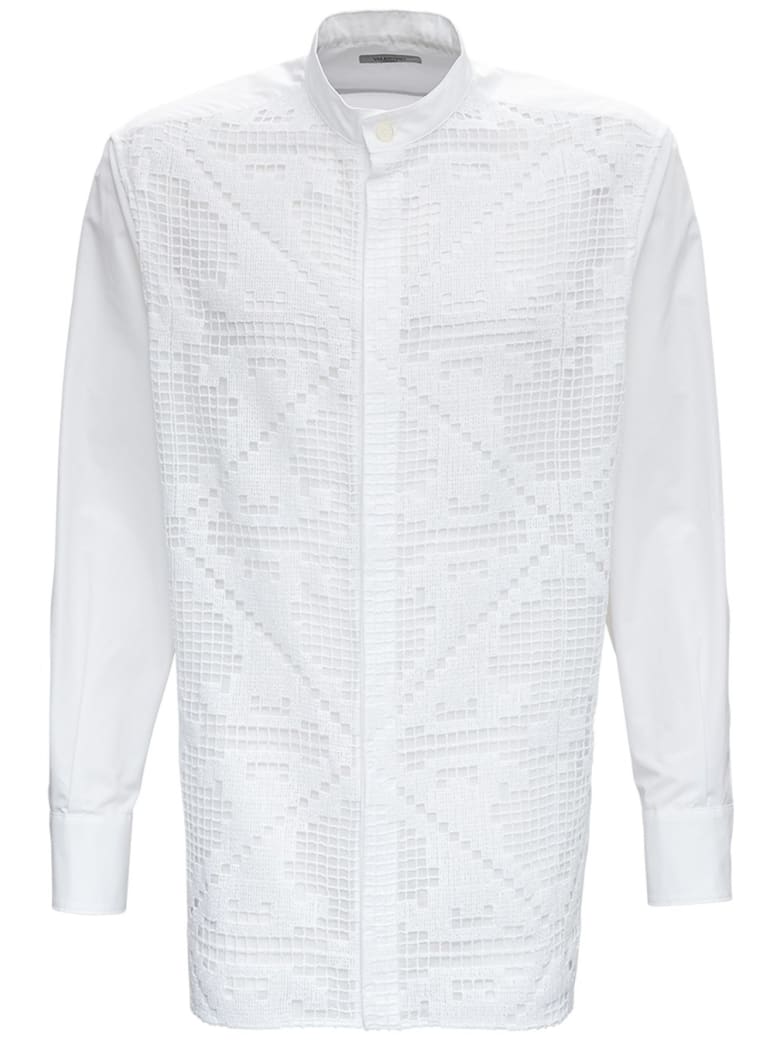 Valentino Oversized Shirt In Cotton Poplin - White