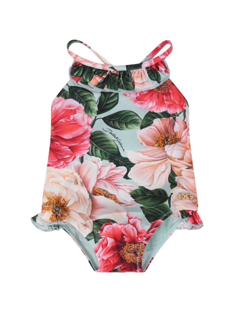 Dolce & Gabbana Multicolor Swimsuit For Babygirl - Multicolor