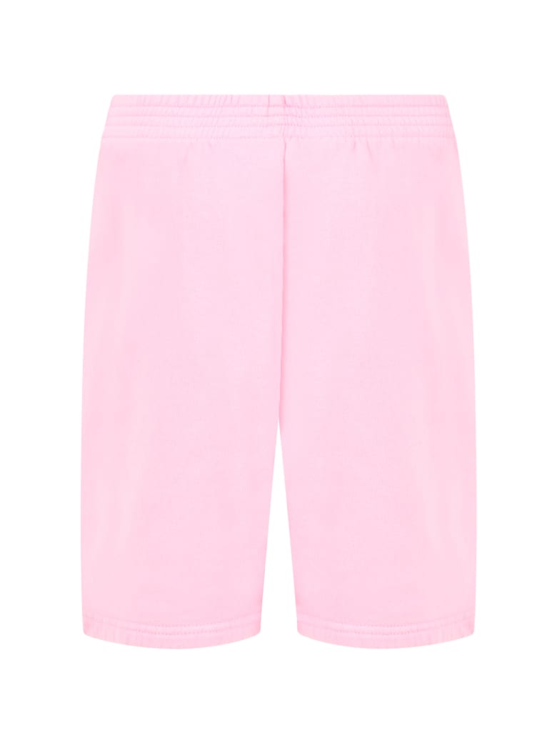 Balenciaga Pink Short For Girl With Logo - Pink