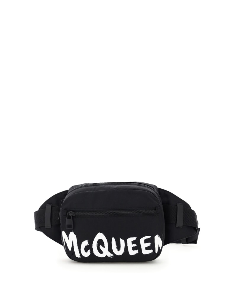 Alexander McQueen Urban Graffiti Logo Beltpack - Black/white
