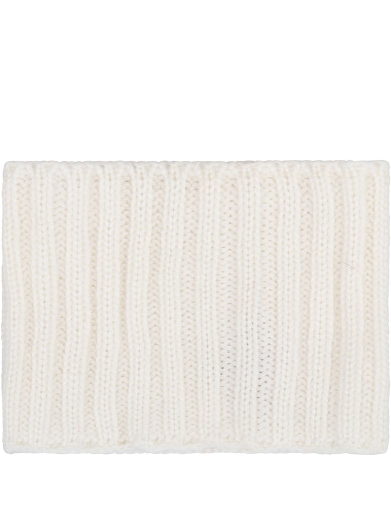 Little Bear White Scarf For Babykids - White