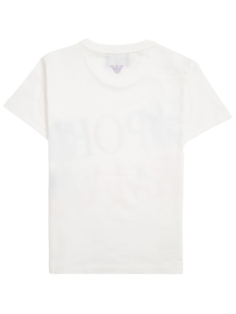 Emporio Armani Cotton T-shirt With Logo Print - White