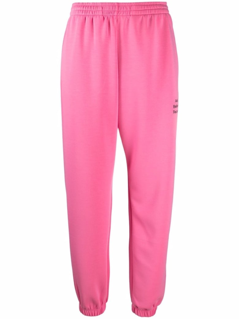 Merci Pink Cotton Jogger With Print - Pink
