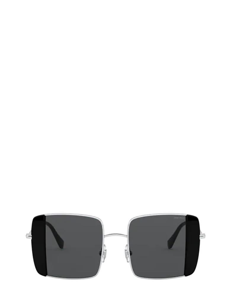 Miu Miu Miu Miu Mu 56vs Silver / Black Sunglasses - SILVER / BLACK