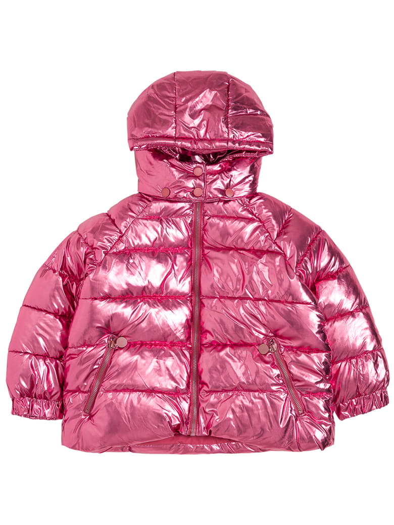 Stella McCartney Kids Pink Shiny Nylon Down Jacket - Pink