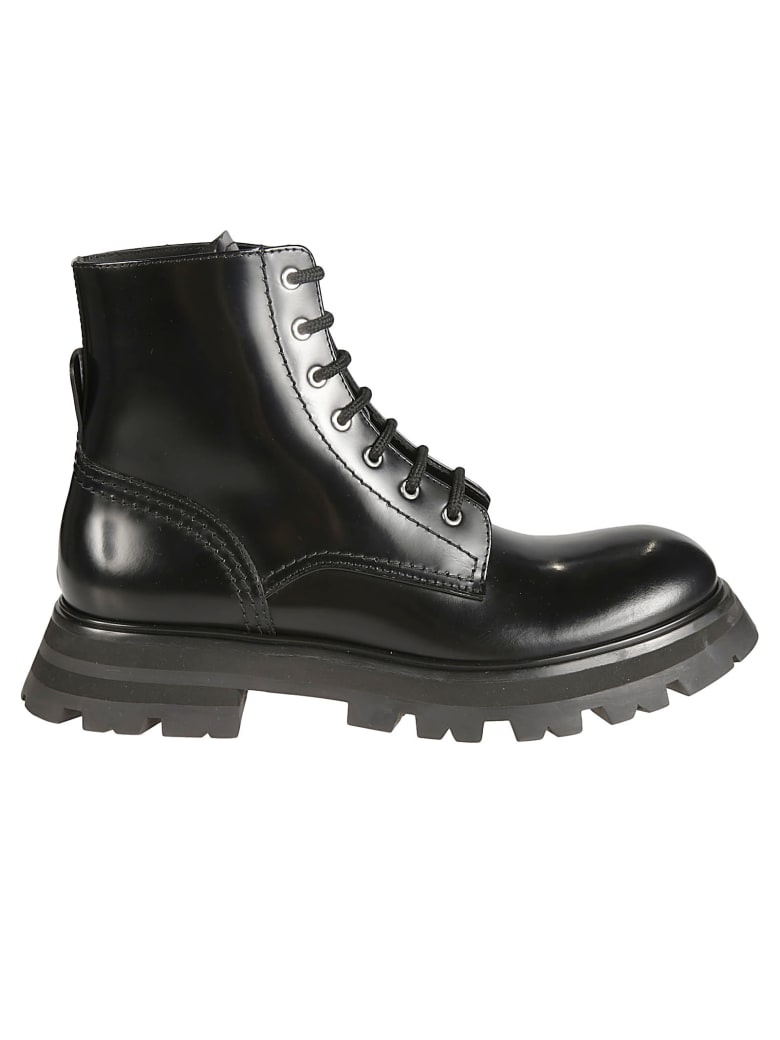 Alexander McQueen Classic Lace-up Boots - Nero