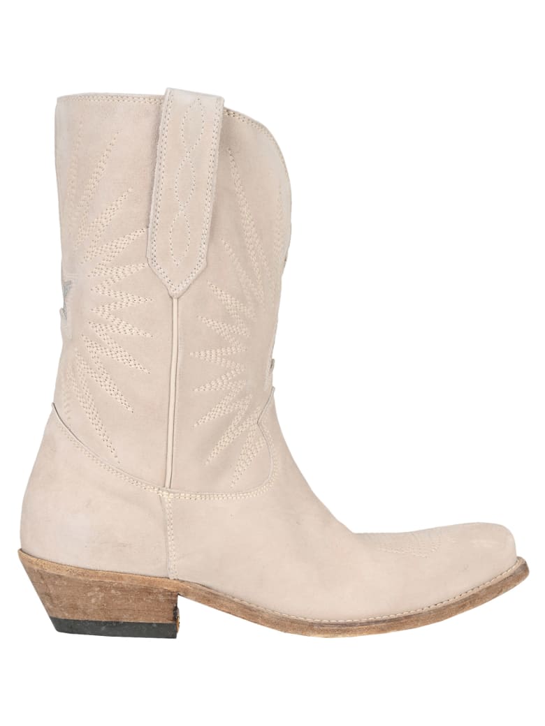 golden goose white wish star boots