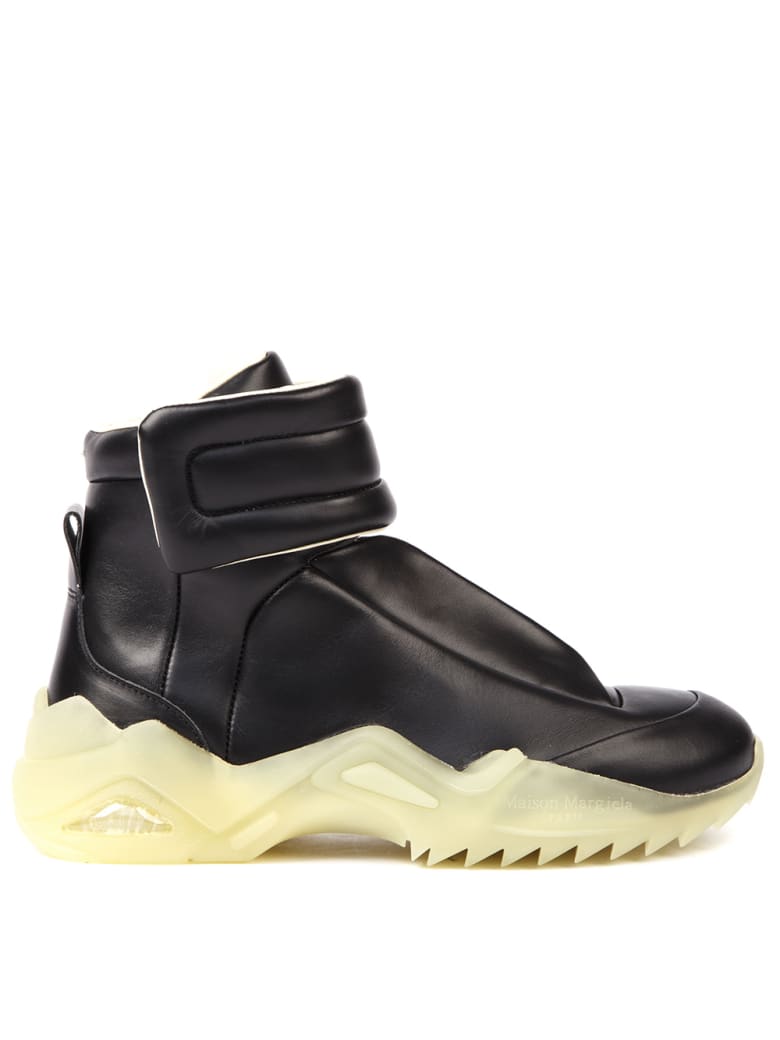 Maison Margiela Future Black Leather High-top Sneakers | italist