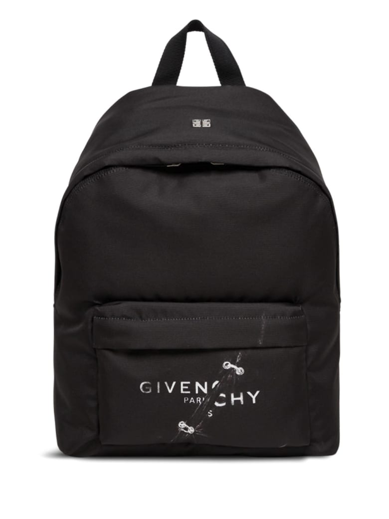 Givenchy Black Nylon Backpack With Logo - Black