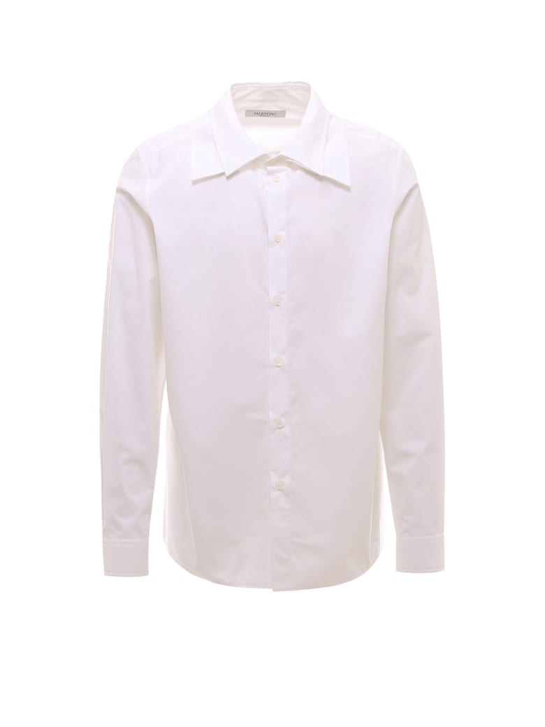 Valentino Regular Plain Shirt - White Ottico