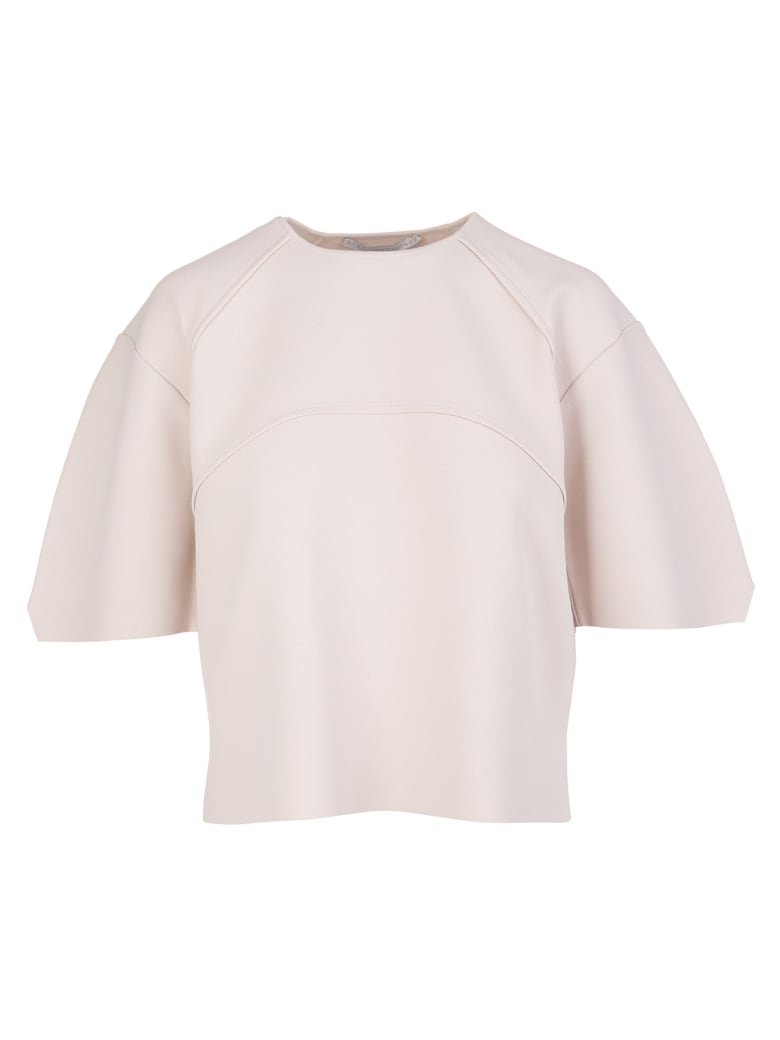 Stella McCartney Pale Pink Structured Cropped Top - Porcelain