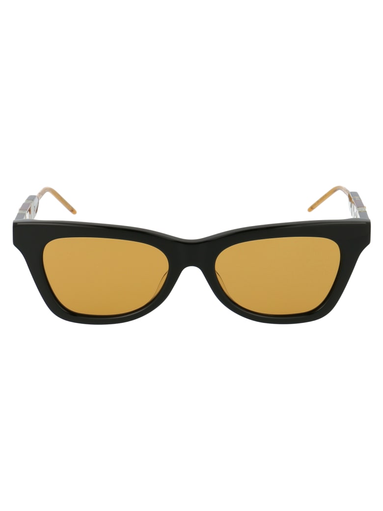 Gucci Gg0598s Sunglasses - 004 BLACK BLACK YELLOW