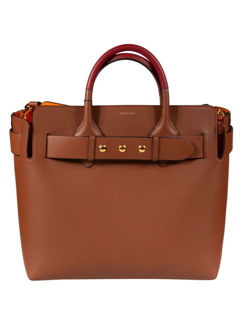 Burberry Belt Applique Tote - Brown