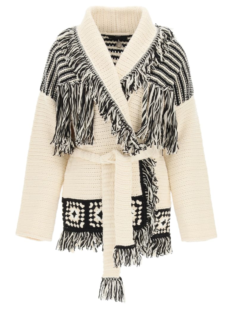 Alanui El Paso Oversized Cardigan - LAPPONIA WHITE (White)