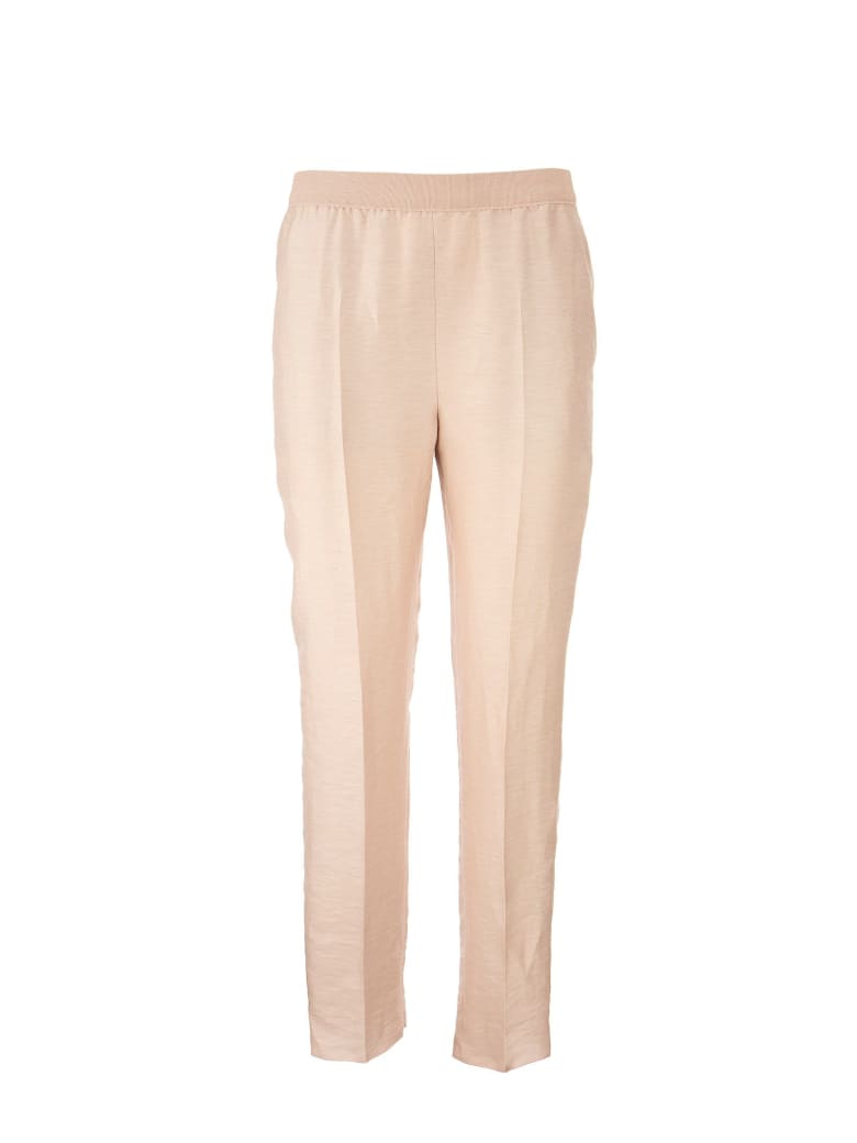 Agnona Linen Blend Trousers - Light Pink