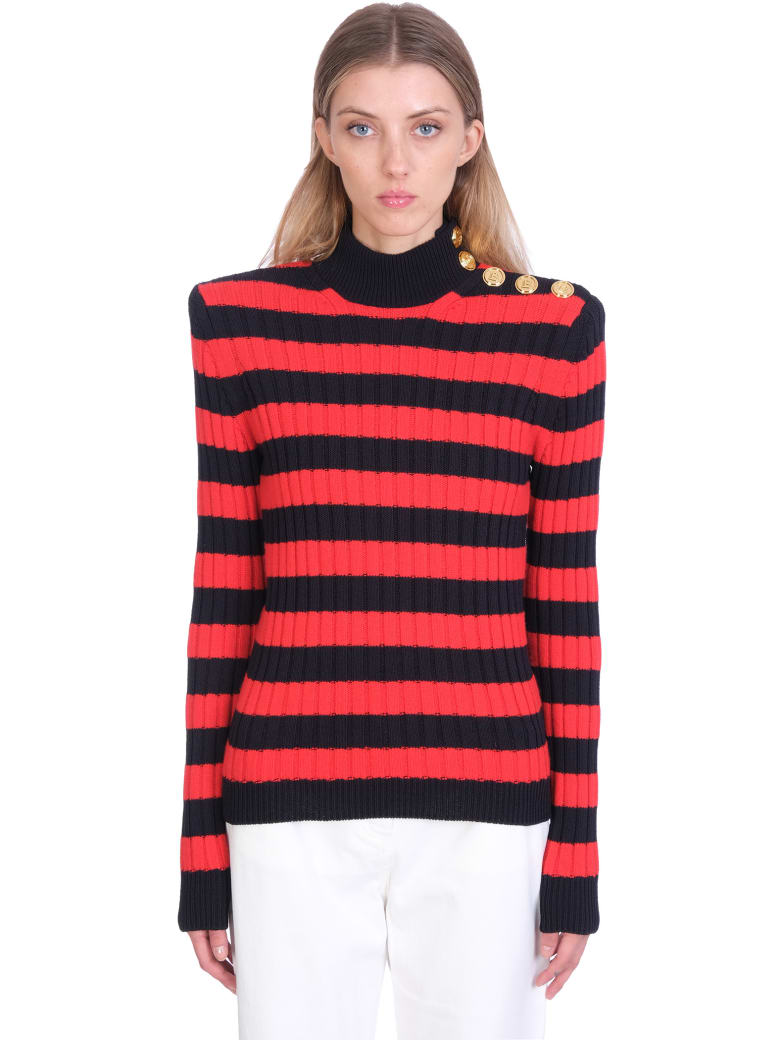 Balmain Knitwear In Black Wool - black