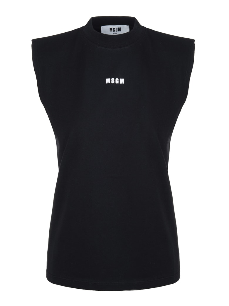 MSGM Logo-print Tank Top - Nero