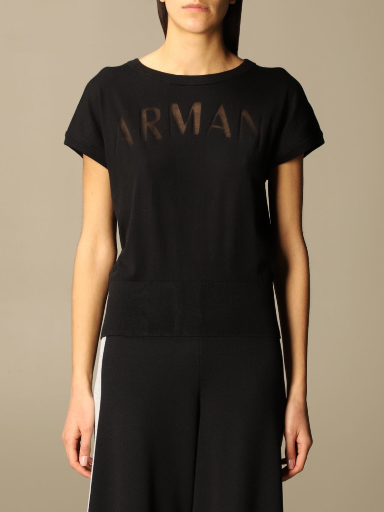 Armani Collezioni Armani Exchange Sweater Armani Exchange Sweater With Logo - Black