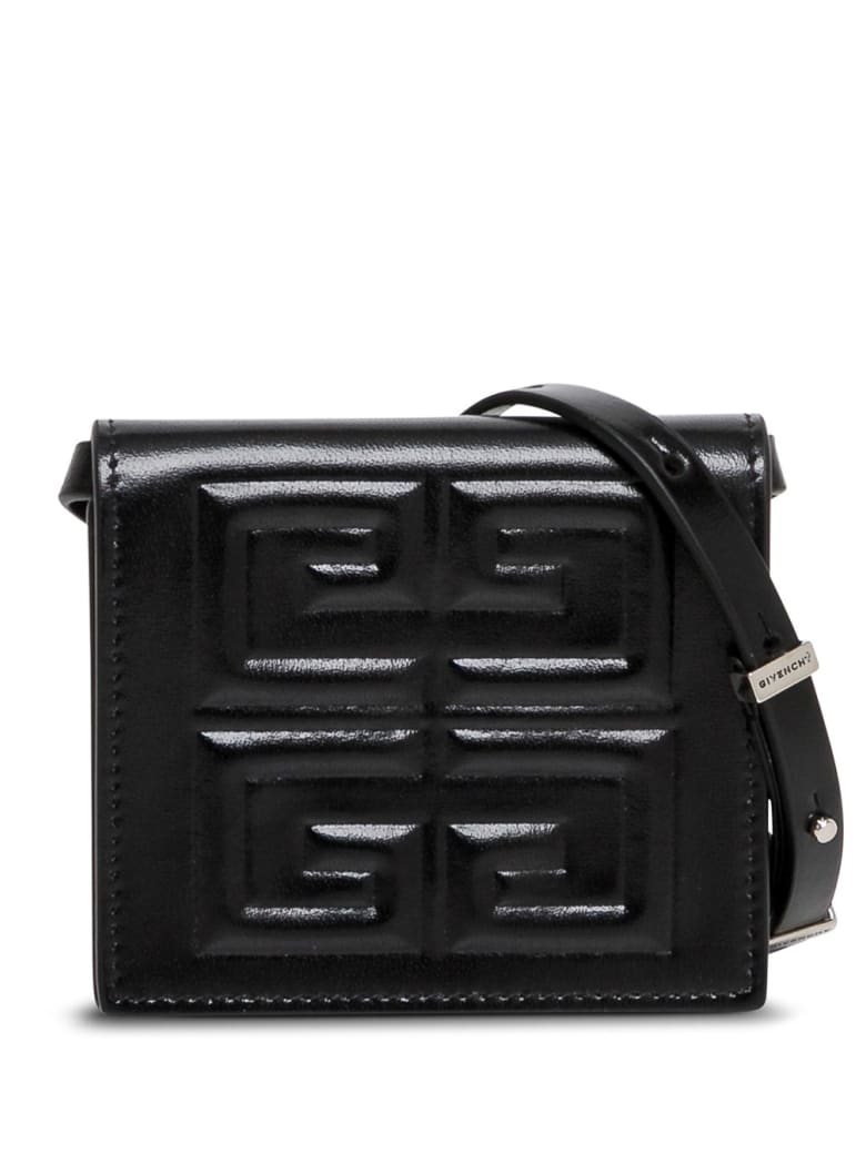 Givenchy Mini Pouch Crossbody Bag In 4g Leather - Black