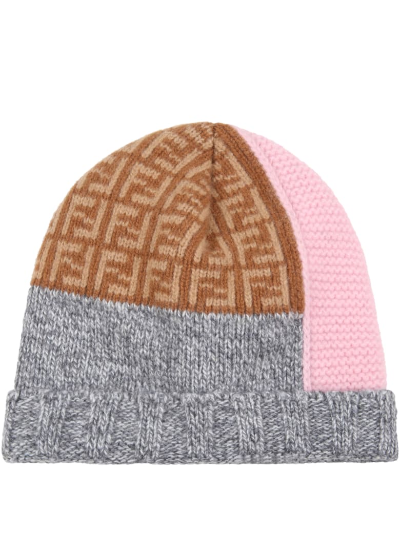 Fendi Multicolor Hat For Baby Girl - Multicolor