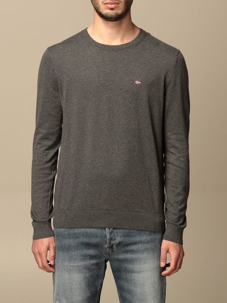 Napapijri Sweater Napapijri Crewneck Sweater With Logo - Grey