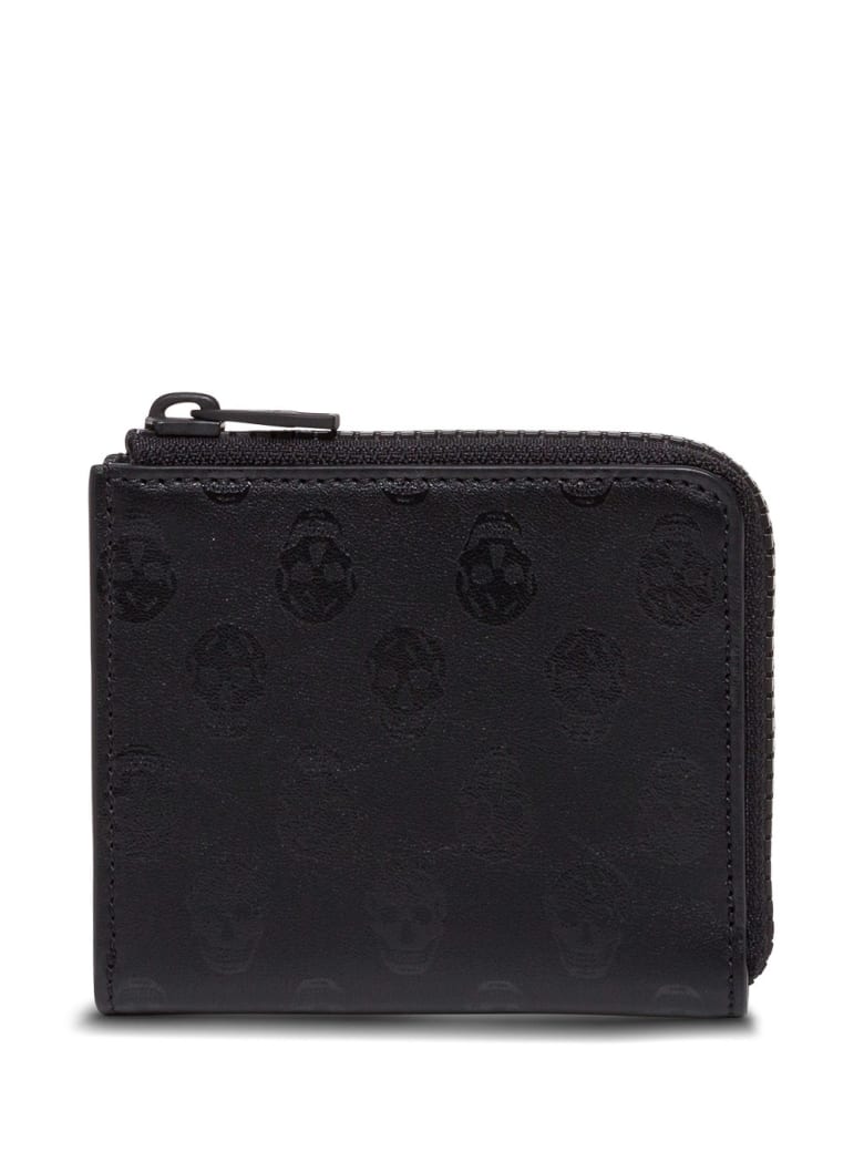 Alexander McQueen Skull Leather Wallet - Black