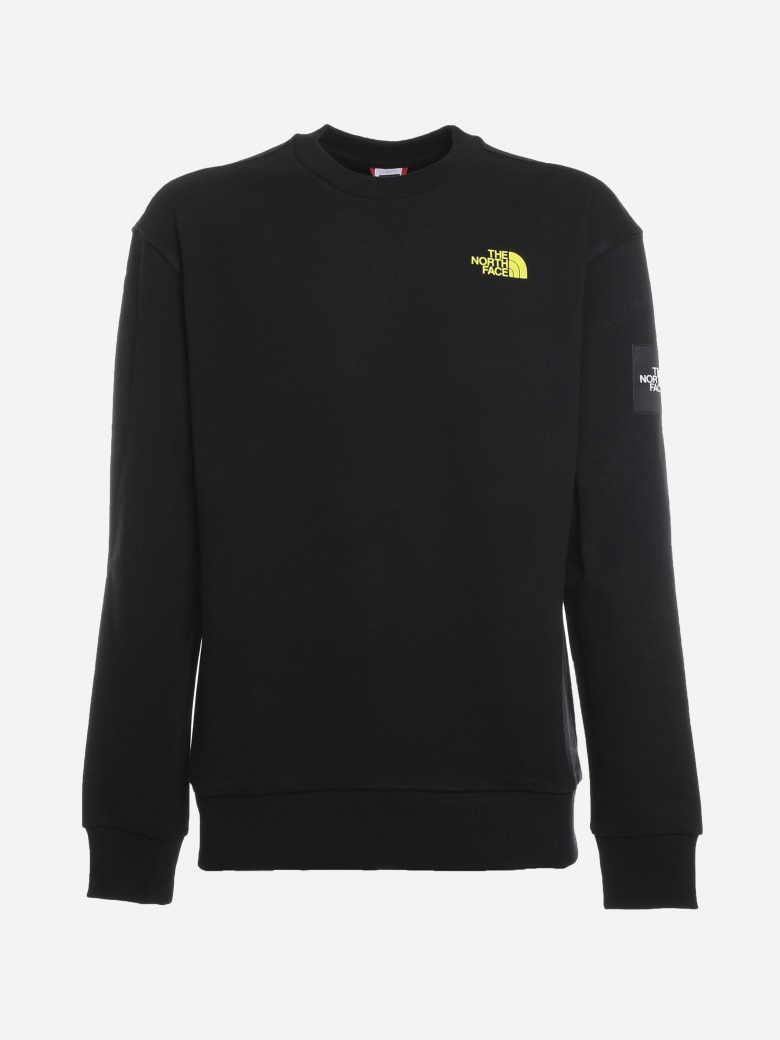 The North Face Cotton Crewneck Sweatshirt With Black Box Print - Black