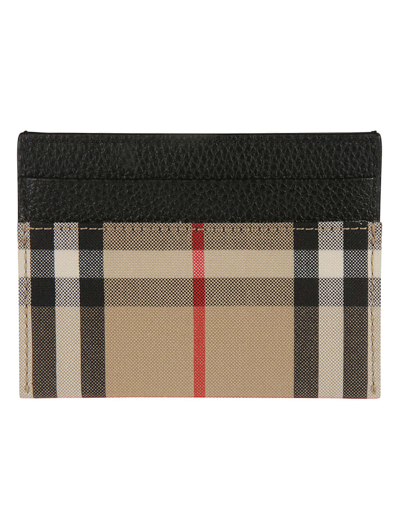 Burberry Sandon Vintage Check Card Holder - Black