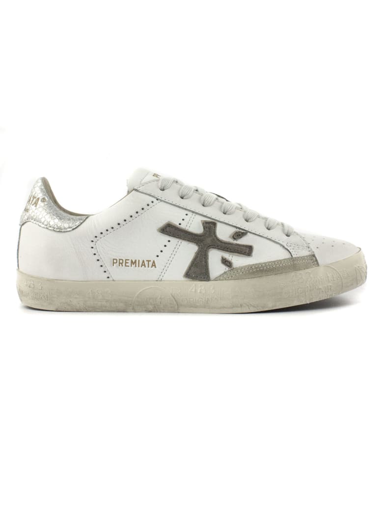 Premiata Steven Sneakers In White Leather | italist
