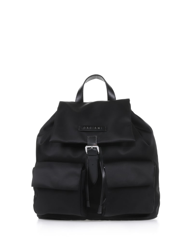 Orciani Fabric And Leather Backpack - NERO