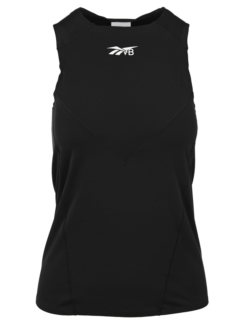 Reebok x Victoria Beckham Logo-print Low-impact Tank Top - BLACK