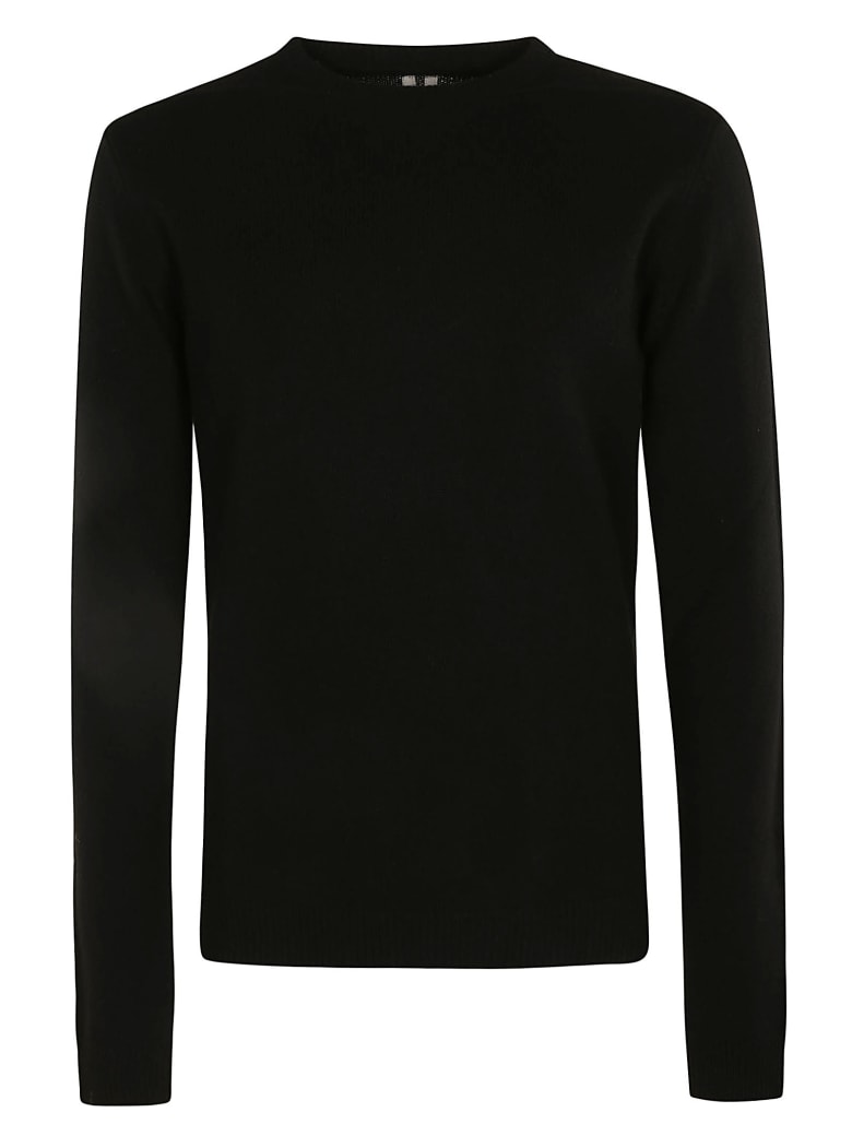 Rick Owens Round Neck Biker Sweater - Black