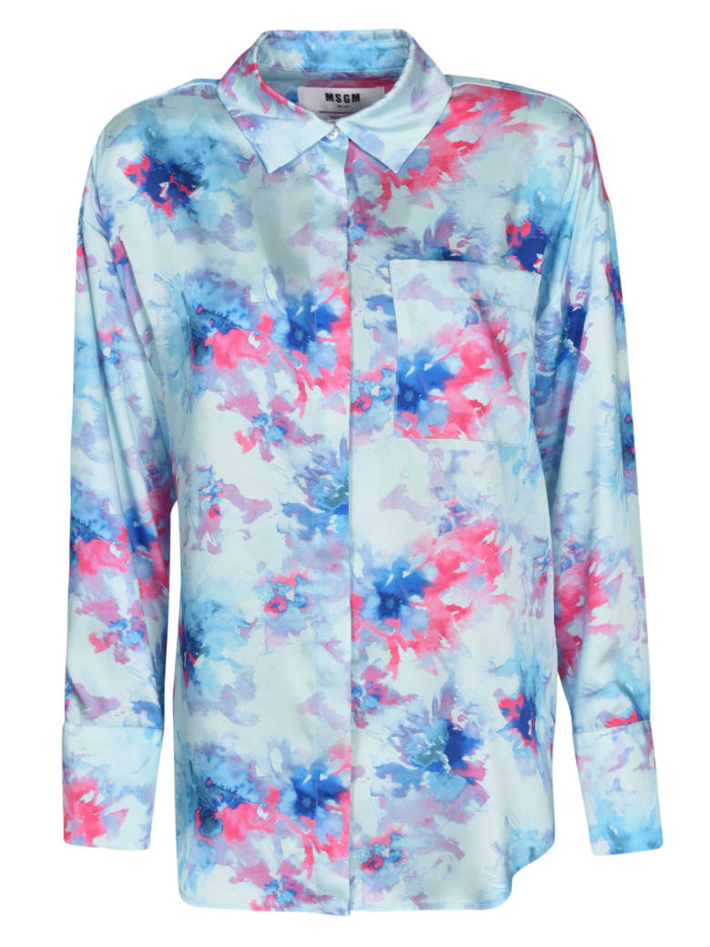 MSGM Floral Printed Shirt