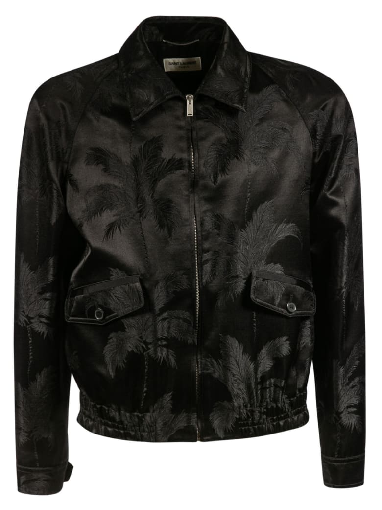 Saint Laurent Two Pocket Detail Bomber - Black