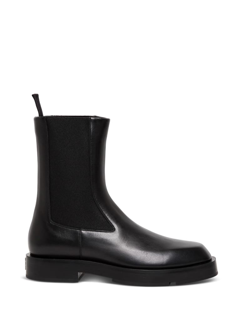 Givenchy Black Leather Chelsea Boots - Black