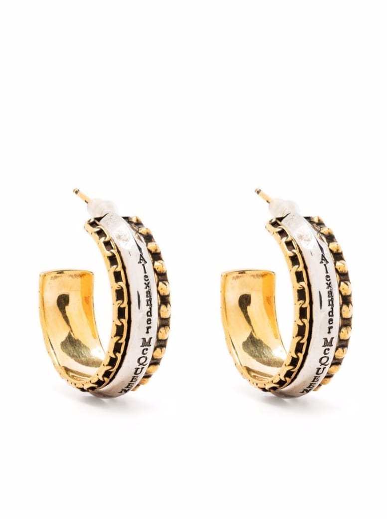 Alexander McQueen Punk Hoop Brass Earrings - Metallic
