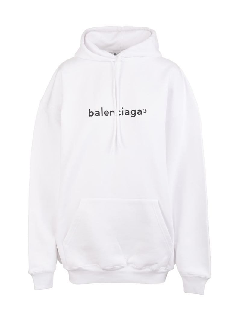 Balenciaga Unisex White "new Copyright" Hoodie - White/black