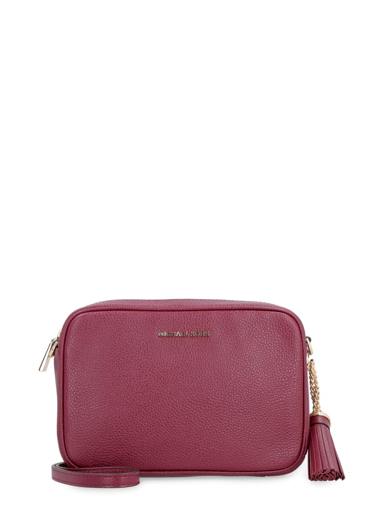 MICHAEL Michael Kors Jet Set Leather Camera Bag - Burgundy