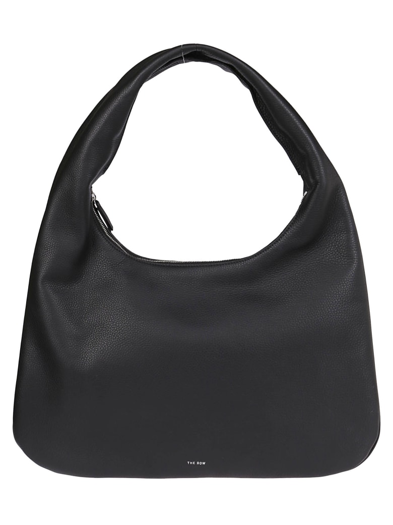 The Row Black Leather Everyday Medium Tote Bag | italist