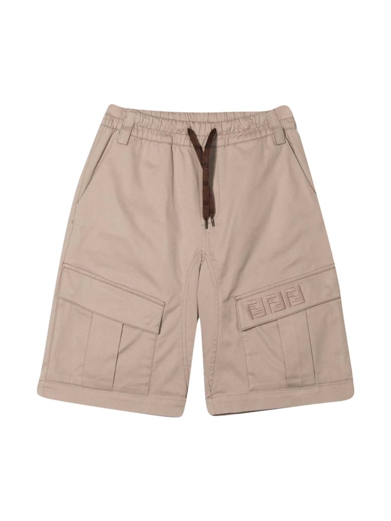 Fendi Beige Cargo Teen Shorts - Beige