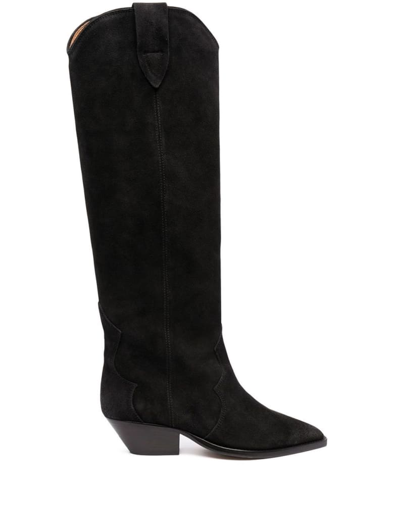Isabel Marant Denvee Boots In Black Suede - Black