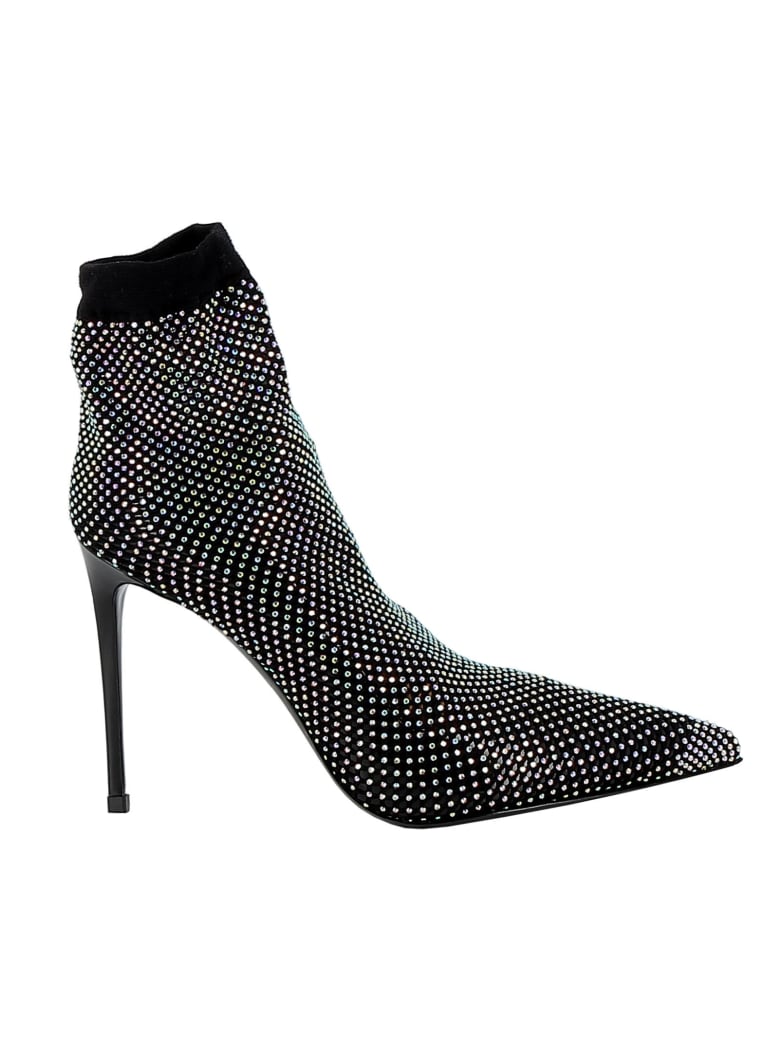 Le Silla Black Patent Leather Ankle Boots - BLACK