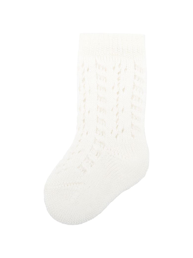 Story loris Ivory Socks For Babygirl - Ivory