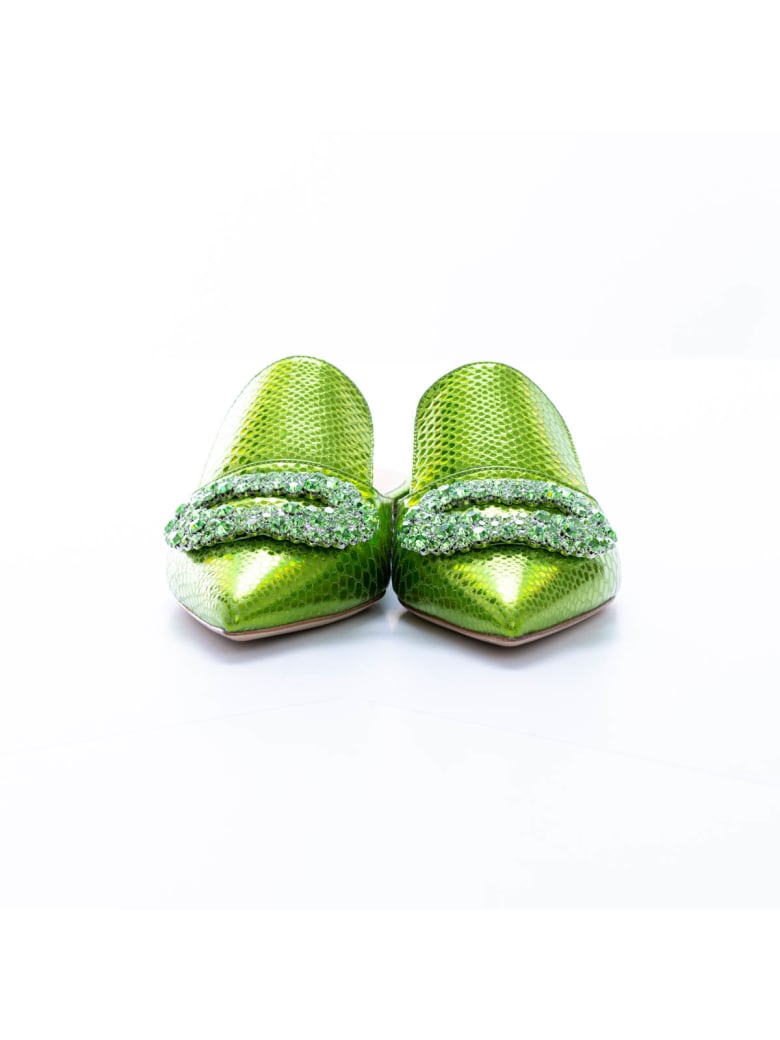 Giannico Giannico Leather Sandal - GREEN