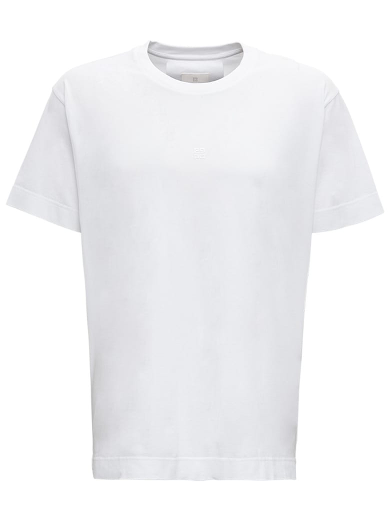 Givenchy White Cotton T-shirt With Micro Logo - White