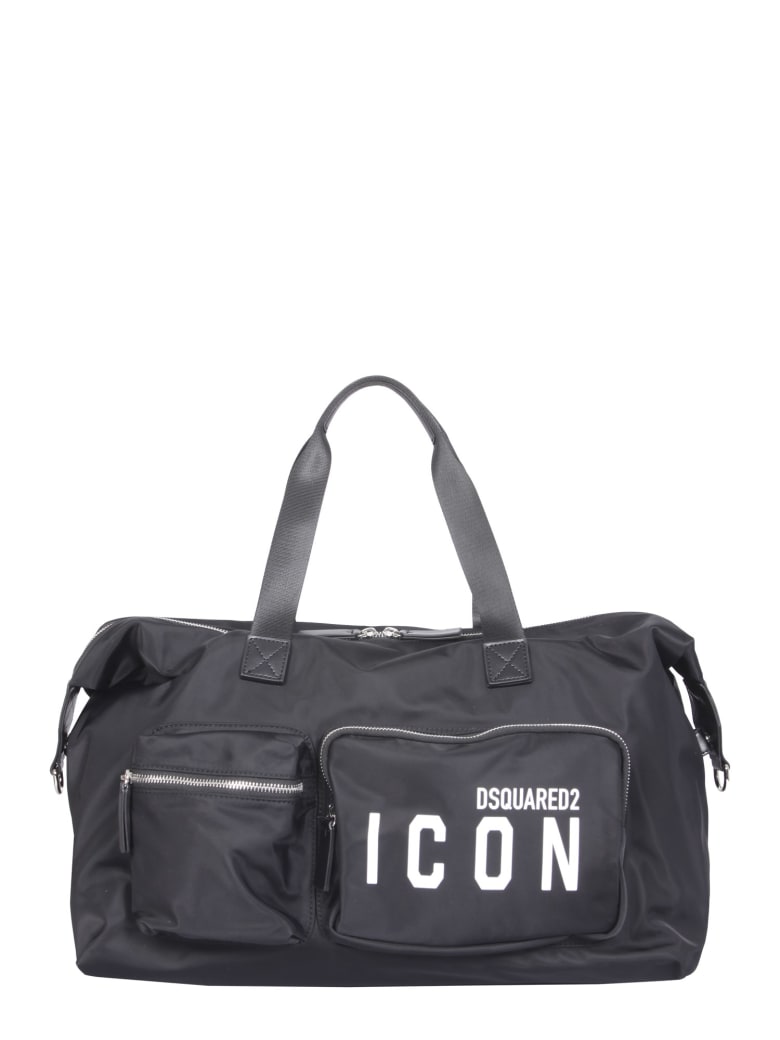Dsquared2 Nylon Duffle Bag - Nero/Bianco