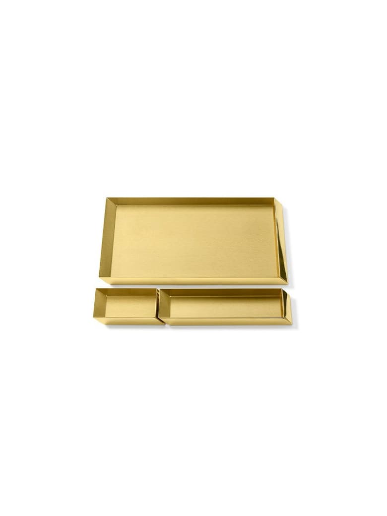 Ghidini 1961 Axonometry - Desk Trays Set Polished Brass - Polished brass